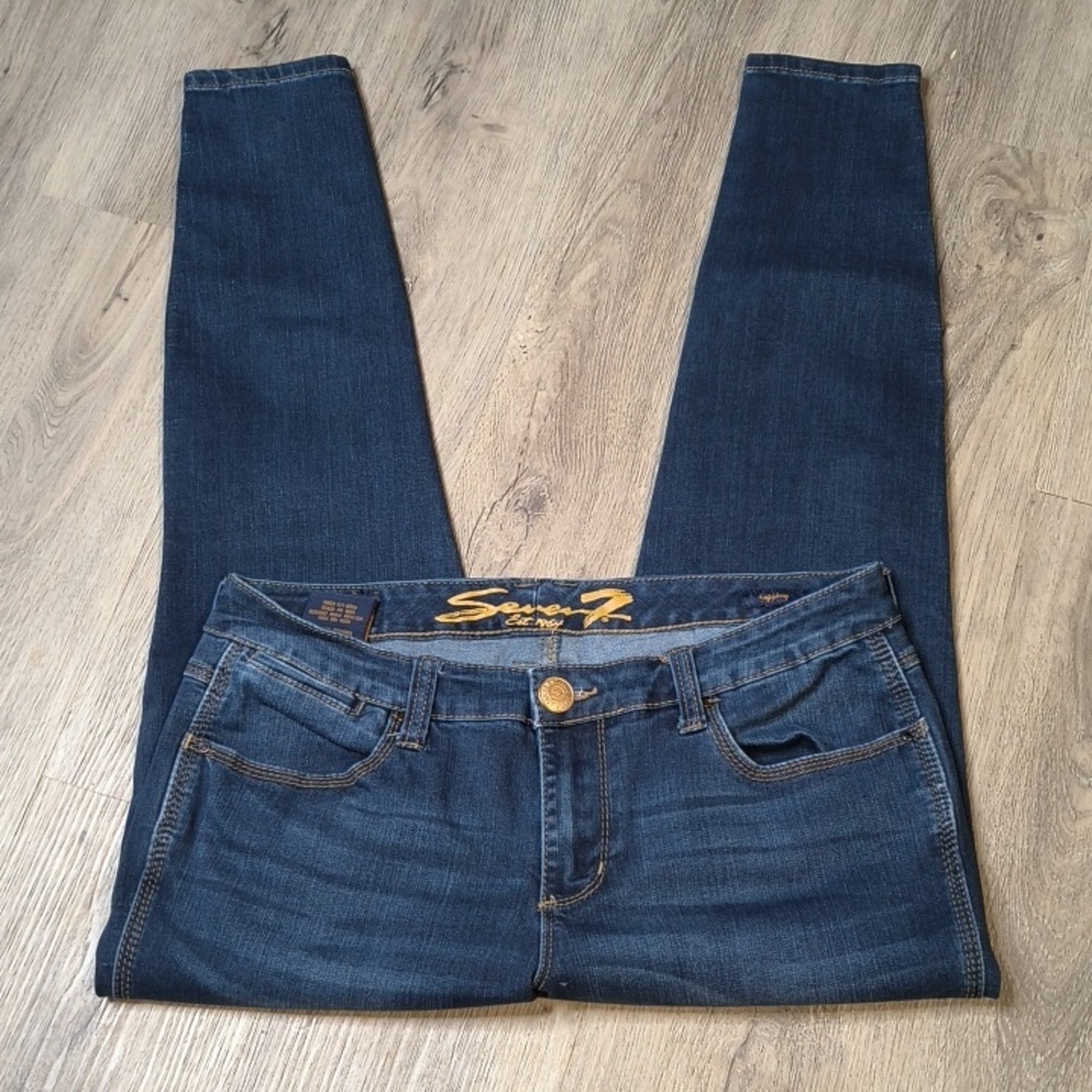 Leggings w/28.5" Inseam Low Rise Seven7 Denim Jeans sac719 - Picture 2 of 7